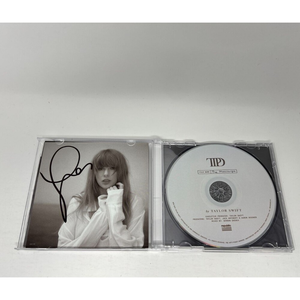 Taylor Swift Hand Signed Autograph CD The Tortured Poets Department TTPD #1